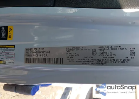 2021 Jeep Wrangler Unlimited Freedom 4X4 z USA, uszkodzony, nr VIN 1C4HJXDN5MW657460